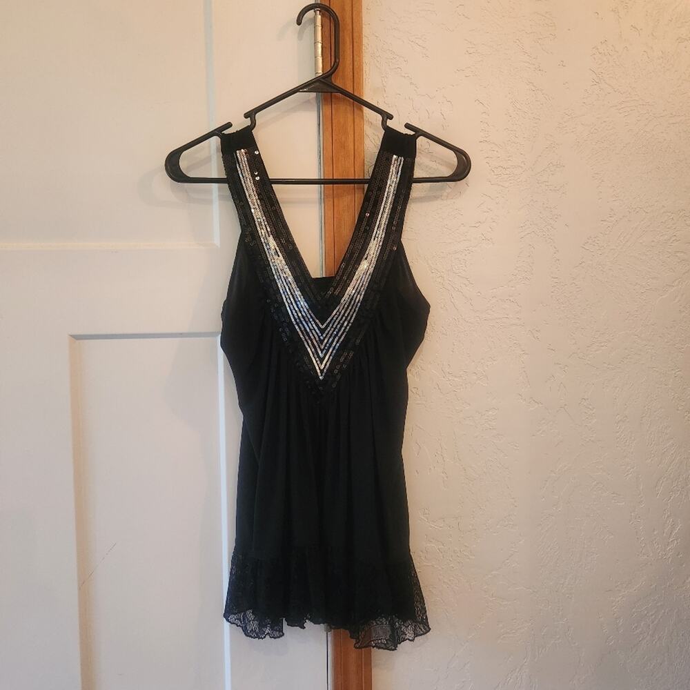Daytrip Sequined Flowy Top